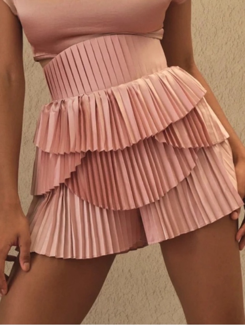Andrea iyamah pleated ruffle skort